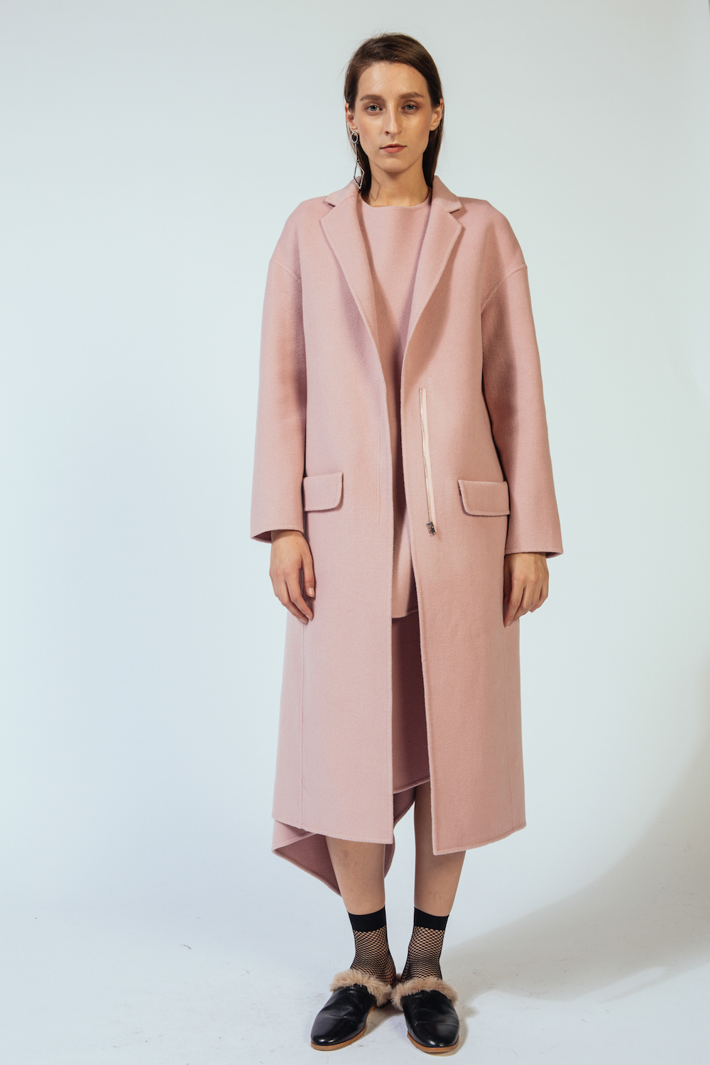 Doublefaced wool zipper coat I M M I
