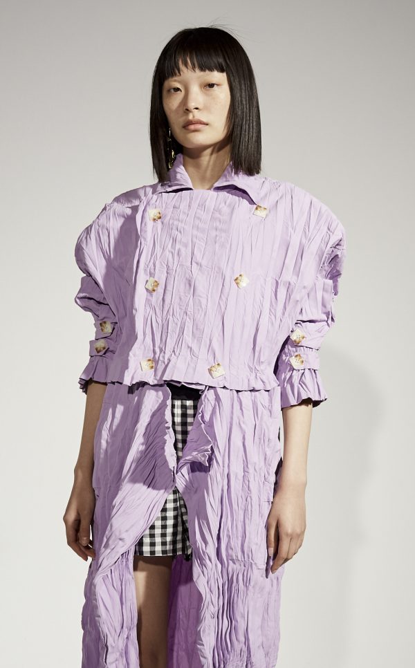 Detachable pleated trench coat - I M M I