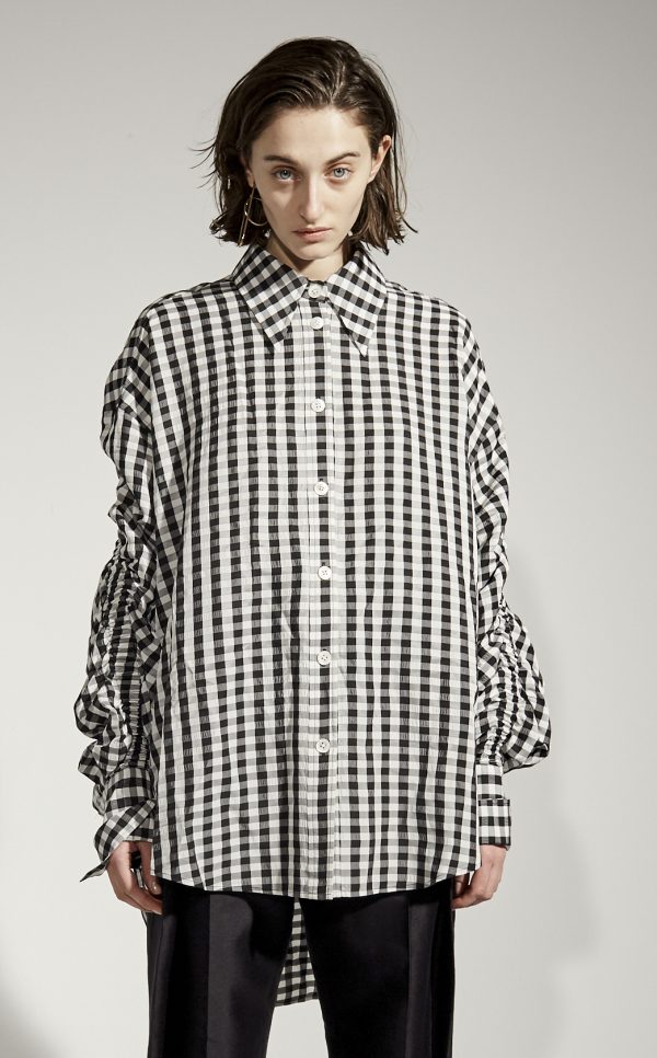 Elastic-back checker shirt - I M M I